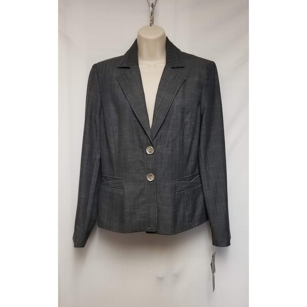 NWT Signature By Larry Levine Suit Jacket Color Heather Gray Size 8 - Picture 4 of 12